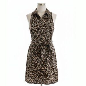 Maeve by Anthropologie Leopard Print Shirt Dress – Belted – Size 4